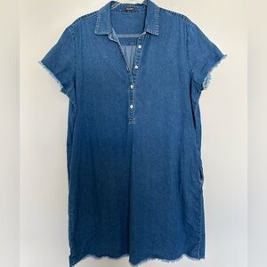 J. McLaughlin Short Sleeve Denim Dress with‎ Pockets Size XL